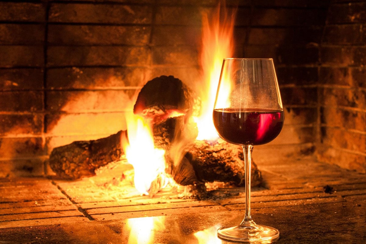 fireside wine tasting party